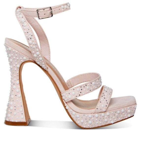 New Madden Girl by Steve Madden Petal Pink Embellished High Heel Shoes - Picture 2 of 4